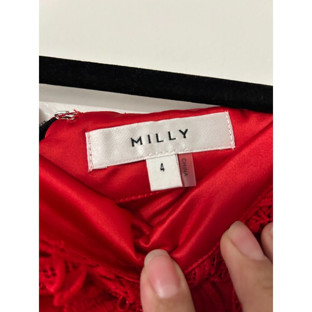 Milly x Revolve Nori Floral Lace Long Sleeve Crop Top Embroidered 4 - Picture 6 of 13